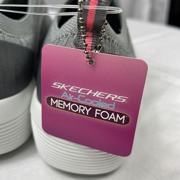 Skechers Ayra Slip-On Shoes Sneakers Air Cooled Memory Foam Gray Pink Si… - Picture 11 of 11